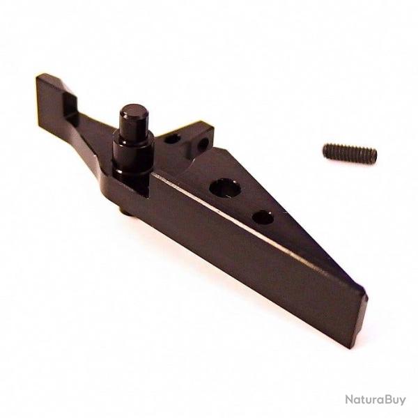 Queue de d�tente plate - Aluminium CNC / Noir - JeffTron