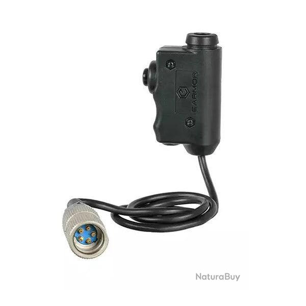 PTT M52 - 6 Pins / Noir - Earmor