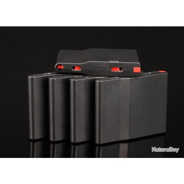 Boite de 5 chargeurs polymre 25 BBs pour SRS spring - Noir - Silverback