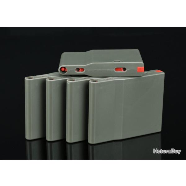 Boite de 5 chargeurs polym�re 25 BBs pour SRS spring - Vert - Silverback