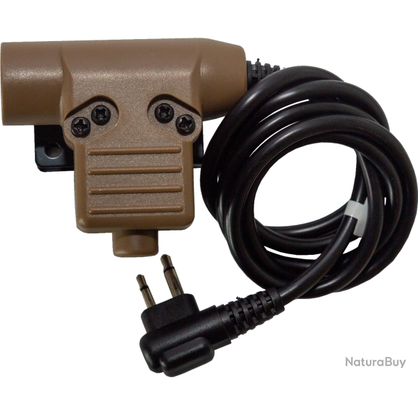 PTT type U94 - Connectique Motorola 2 pins / Dark Earth - WADSN