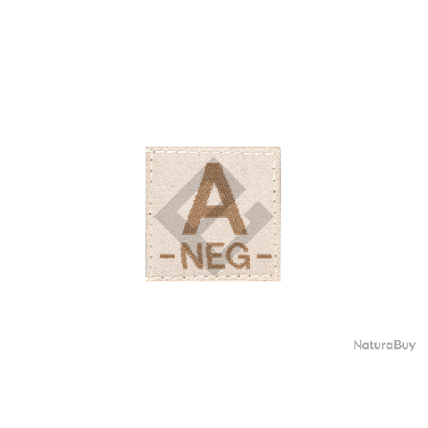 Patch groupe sanguin A Neg - Desert - Clawgear