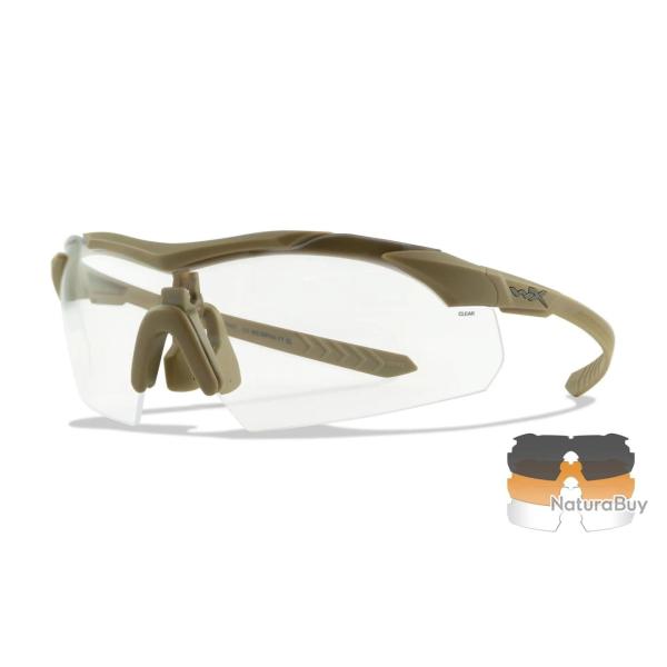 Lunettes WX Vapor 2.5 Comm - Verres Transparent, Fum� et Orange/Dark Earth - Wiley X