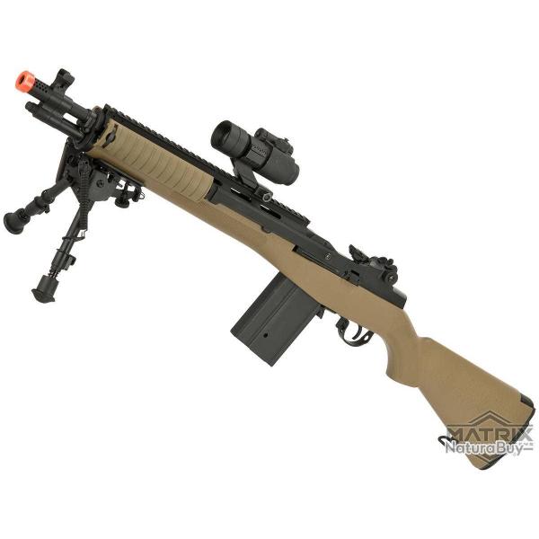 M14 SOCOM AEG avec bipied - Tan - Matrix