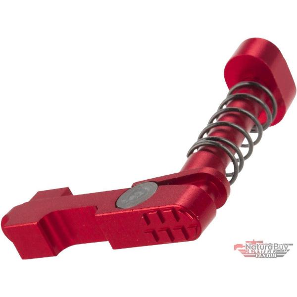 Magazine release Ambidextre Hex pour M4 AEG - Aluminium / Rouge - Angel Custom