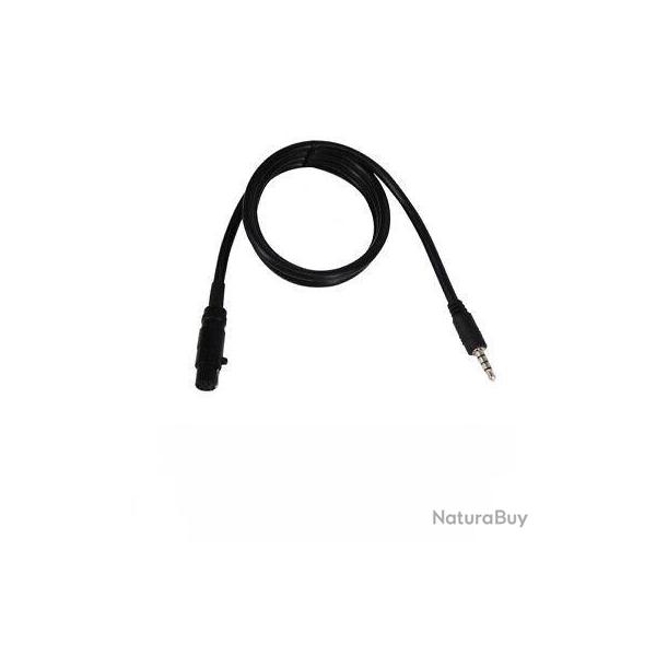Cable Connexion Tlphone 3,55mm pour Headset FCS AMP - Noir - FMA