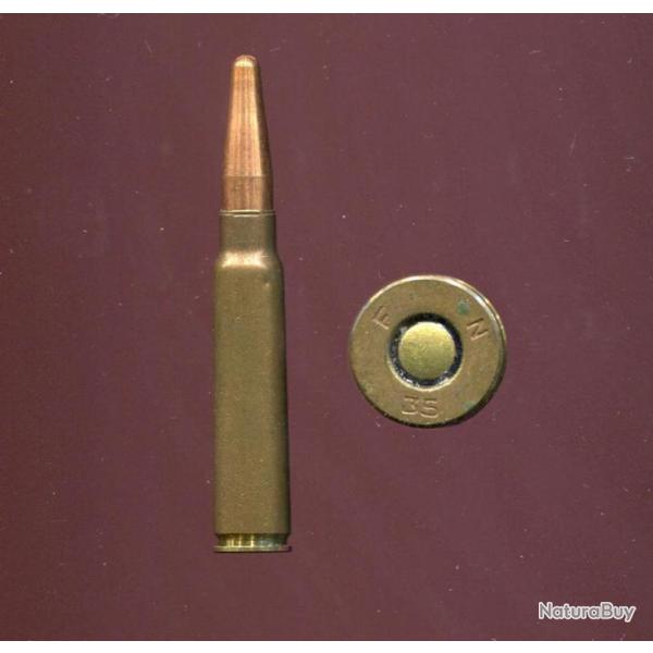 7.65 x 53 Mauser Belge - TRES RARE propulsive DBT - balle tronconique en cuivre pointe arrondie