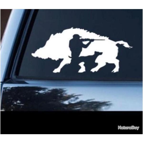 1 autocollants au choix winchester , browning cerf chien chasseur ect... . C