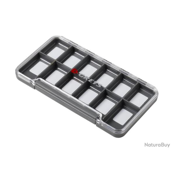 Bo�te de Rangement Greys Slim Waterproof Fly Box 12 compartiments