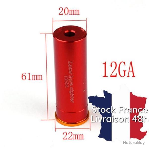 Cartouche rglage Laser calibre 12 - Piles offertes - Envoi rapide depuis la France