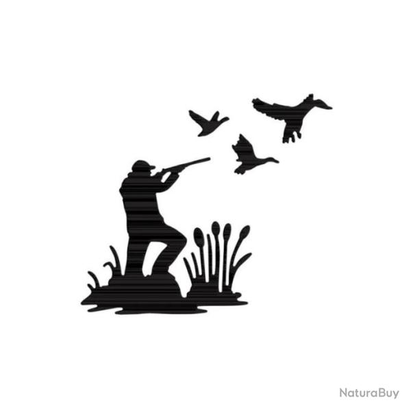 2x Autocollants chasse au canard d�co voiture camping car ou autres noir ou blanc !