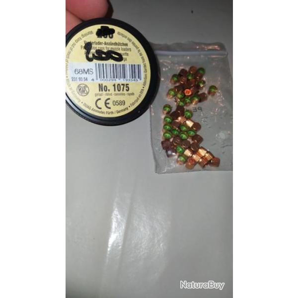 50 amorces RWS 1075 poudre noire