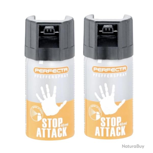 2X BOMBES STOP ATTACK AUX POIVRE - 40 ML - " PERFECTA "