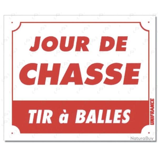 lot de 9 Panneaux "Jour de chasse" en alu