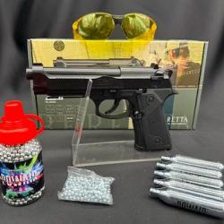 Pack pr&ecirc;t &agrave; tirer - Pistolet Beretta Elite II + 1750 Billes acier + 5X CO2 - Calibre 4,5mm BB's