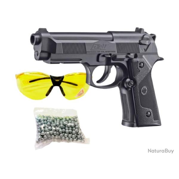 Pack pr�t � tirer - Pistolet Beretta Elite II + 1750 Billes acier + 5X CO2 - Calibre 4,5mm BB's