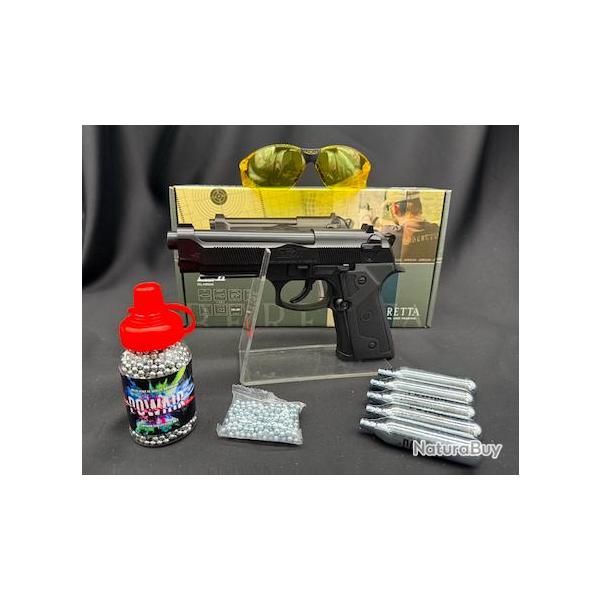 Pack pr�t � tirer - Pistolet Beretta Elite II + 1750 Billes acier + 5X CO2 - Calibre 4,5mm BB's