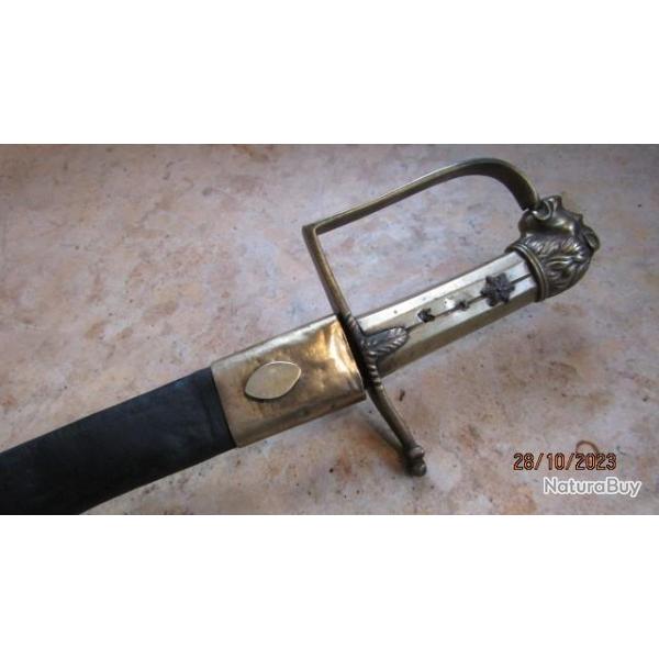 SABRE briquet Infanterie compagnies d'Elite t�te lion  Ancien r�gime R�volutionnaire grenadier