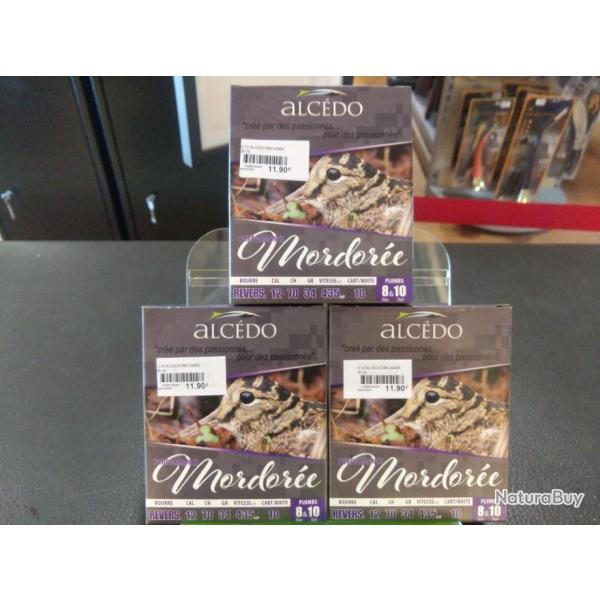 Lot de 3 botes de cartouches alcedo mordor calibre 12/70