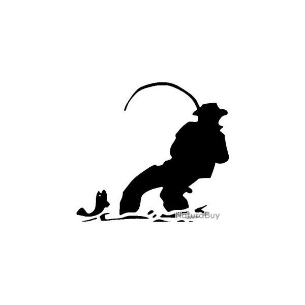 Autocollants p�che   d�co voiture camping car ou autres noir ou blanc !