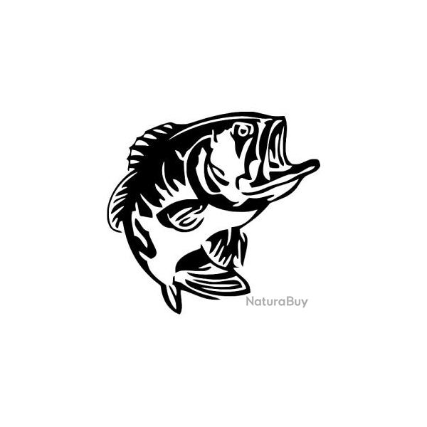 Autocollants p�che m�rou voiture camping car ou autres noir ou blanc !