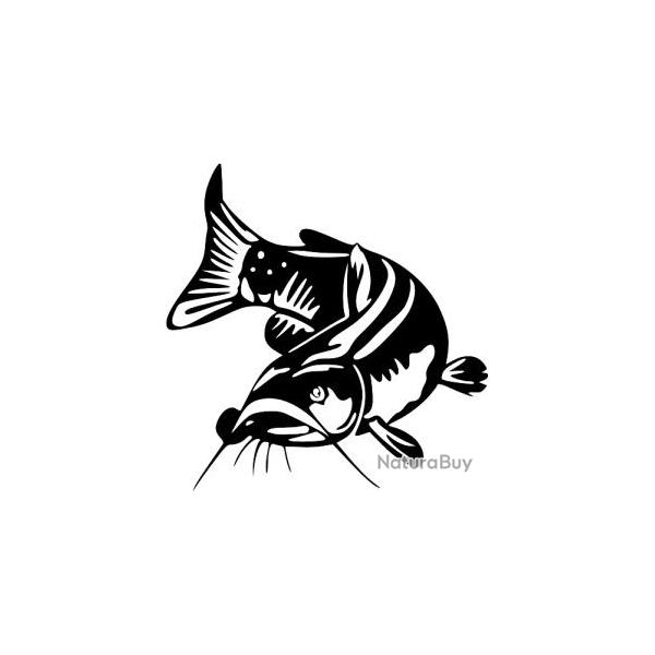 Autocollants p�che sillure voiture camping car ou autres noir ou blanc !