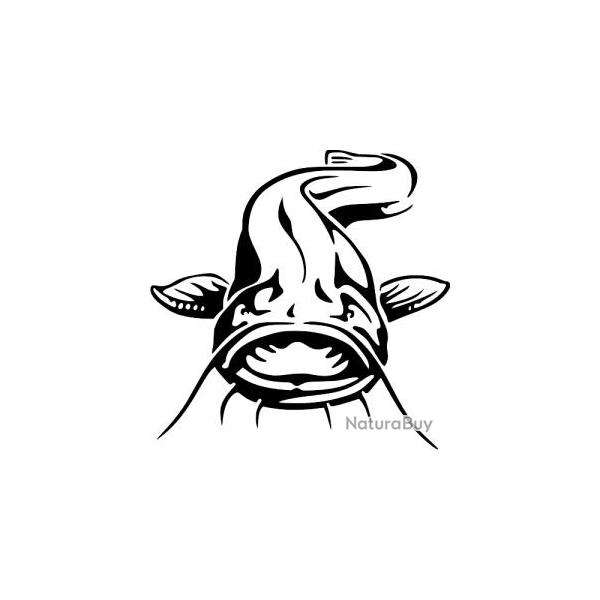 Autocollants p�che  sillure voiture camping car ou autres noir ou blanc ! A