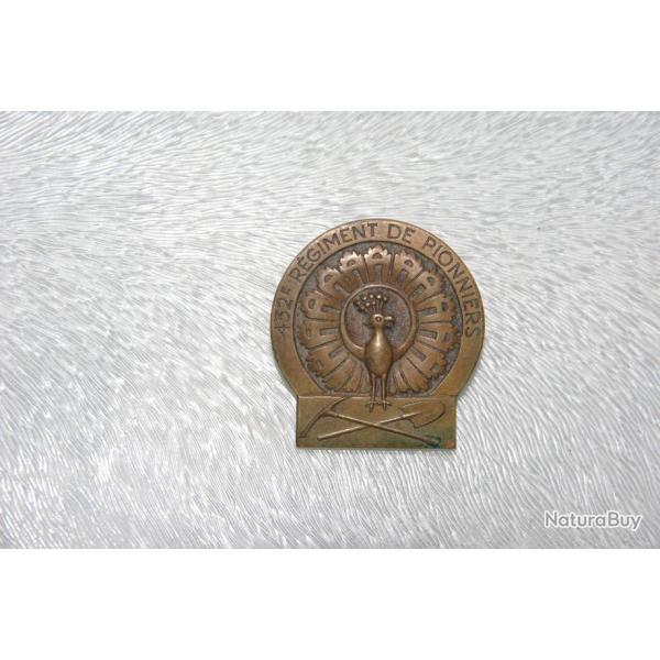 INSIGNE DE 1939  --- 432 � REGIMENT  DE PIONNIERS  ------- FRAISSE DEMEY ---------------------------