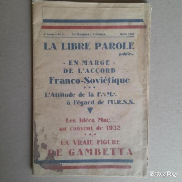 La Libre Parole. No 3, 1933