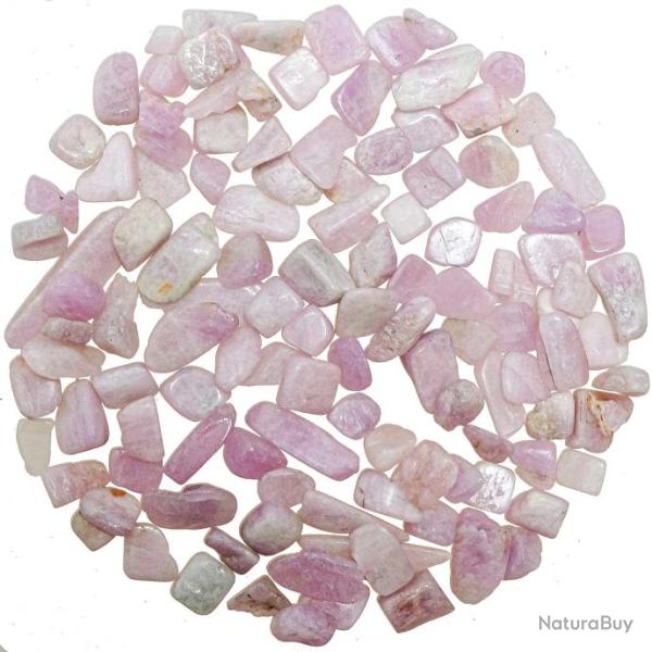 Petites pierres roul�es kunzite - 1 � 1.5 cm - 50 grammes