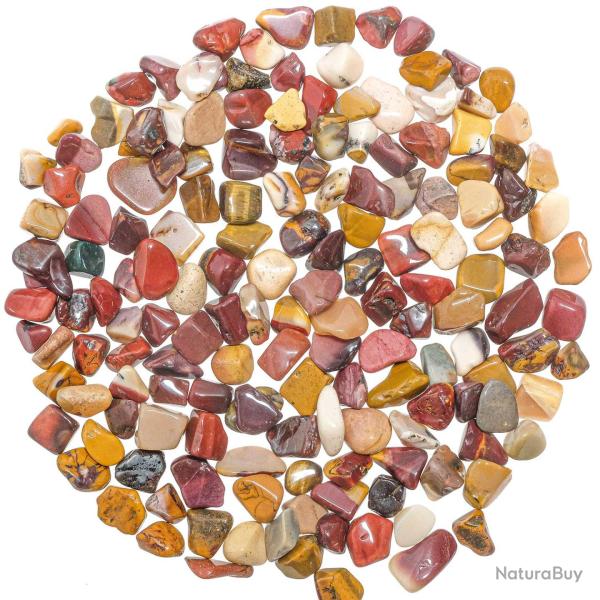Petites pierres roul�es jaspe mookite (mokaite) - 1 � 1.5 cm - 100 grammes