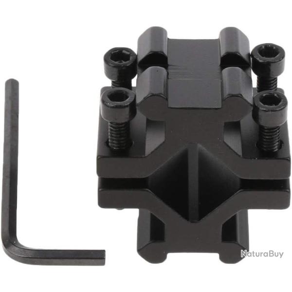 BAGUE SUPPORT DOUBLE RAIL PICATINNY / WEAVER 20 MM / 21 MM POUR FIXATION CANON DE 12 A 21 MM NEUF