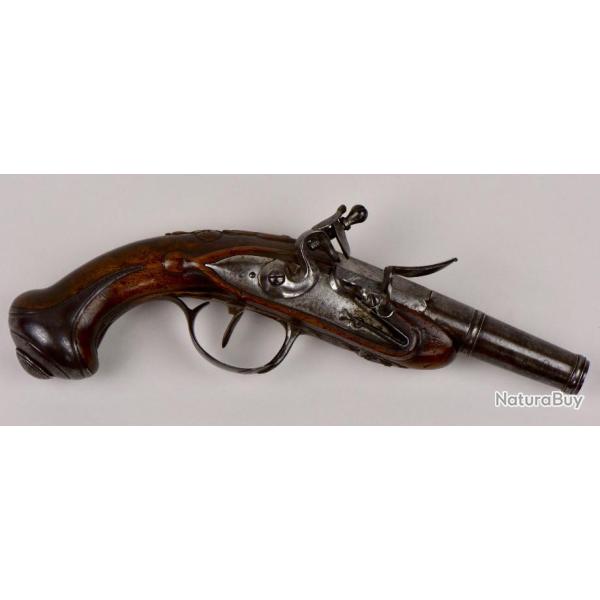 CHARMANT PISTOLET DE POCHE � SILEX EN EXCELLENT �TAT - �POQUE XVIIIe - LOUIS XV - LOUIS XVI
