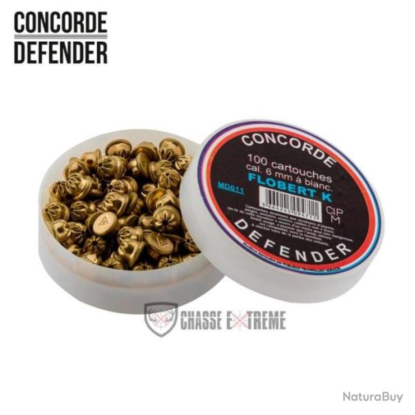 100 Cartouches CONCORDE DEFENDER cal 6 mm Flobert