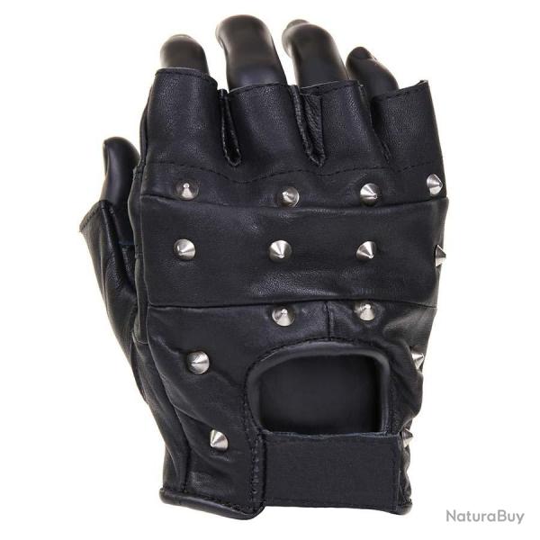 Mitaines en cuir clout�es
