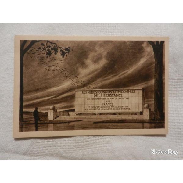 rare carte postale aux hros connus et inconnus de la rsistance A.Humblot & Cie Editeurs Nancy