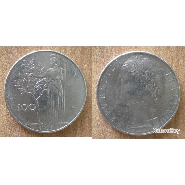 Italie 100 Lire 1977 Piece Lires Italia Italy