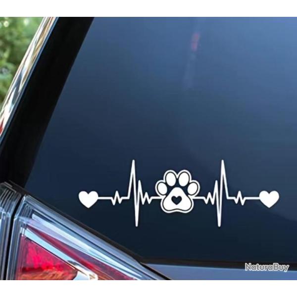 1 x feuille autocollants de voiture motif chien Noir ou blanc ou mixte. D