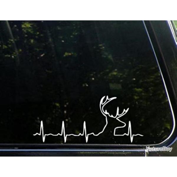 1 x feuille autocollants de voiture ou autres motif pulsion cerf   Noir ou blanc .