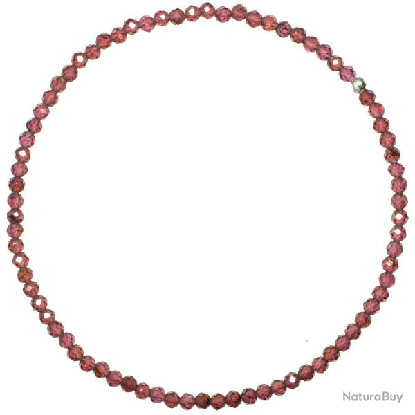 Bracelet en grenat rouge - Perles facett�es ultra mini