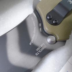 Couteau Zero Tolerance A/O Tiger Lame Acier MagnaCut Manche G10 OD Green Linerlock USA ZT0350OLTS