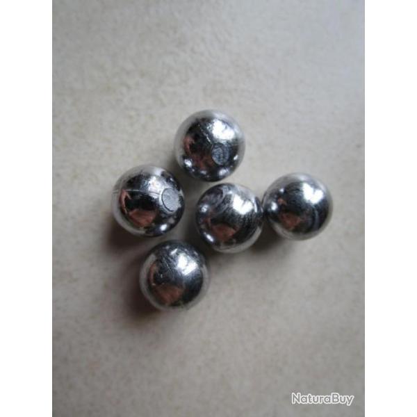 50 balles rondes en plomb cal. 50 (.500)