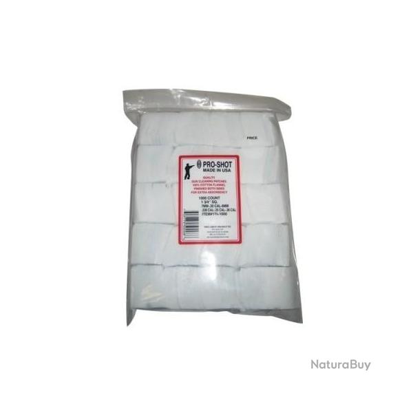 1000 chiffonnettes PRO-SHOT calibr�es pour calibre .7mm-38/9
