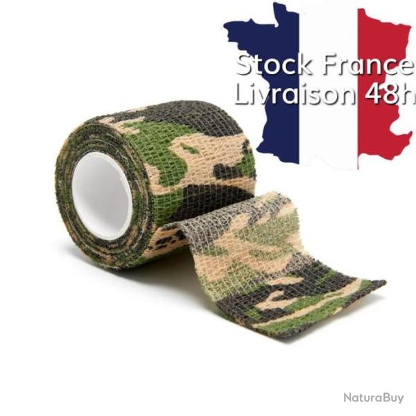 Bande camouflage auto adh�sive 5x4,5cm camo 3 - Livraison rapide depuis la France