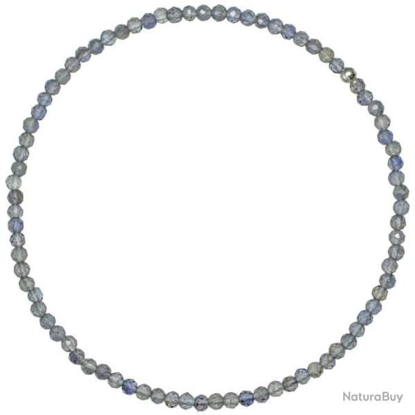 Bracelet en iolite (ou cordi�rite) - Perles facett�es ultra mini