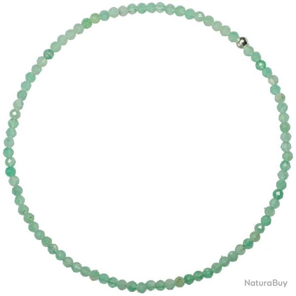 Bracelet en smaragdite - Perles facett�es ultra mini