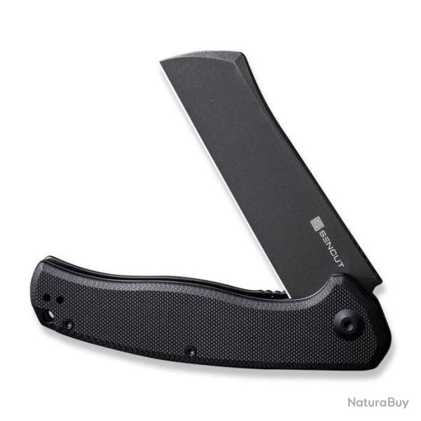 Couteau Sencut Traxler Black Manche G10 Lame Acier 9Cr18MoV Blackwash IKBS Linerlock Clip S20057C1 -