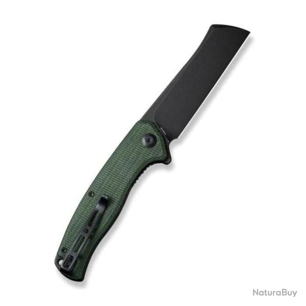 Couteau Sencut Traxler Green Manche Micarta Lame Acier 9Cr18MoV Blackwash IKBS Linerlock S20057C4