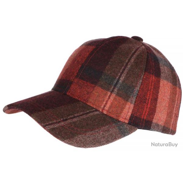Casquette Laine Rouge Bordeaux a Carreaux Baseball Volga Taille unique Rouge