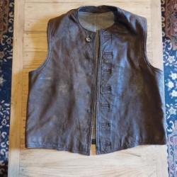 Gilet en cuir Motocyclistes Arm&eacute;e Fran&ccedil;aise 1940